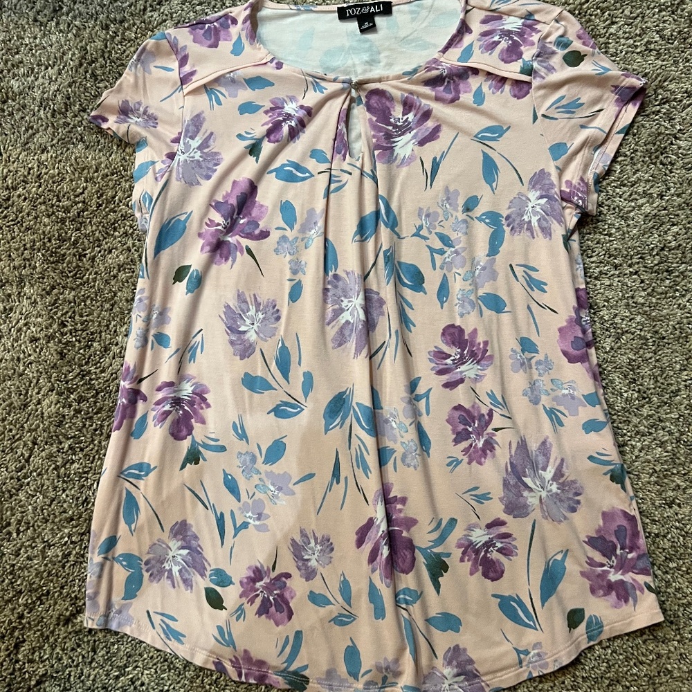 Roz ans Ali Knit Floral Pullover